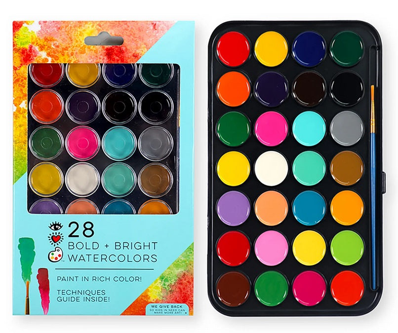 28 Bold + Bright Watercolors