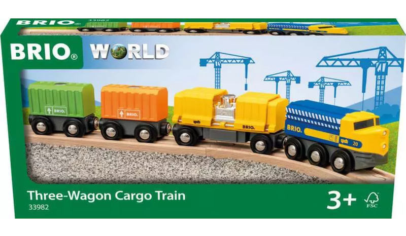 Three-Wagon Cargo Train