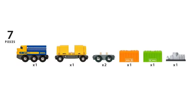 Three-Wagon Cargo Train