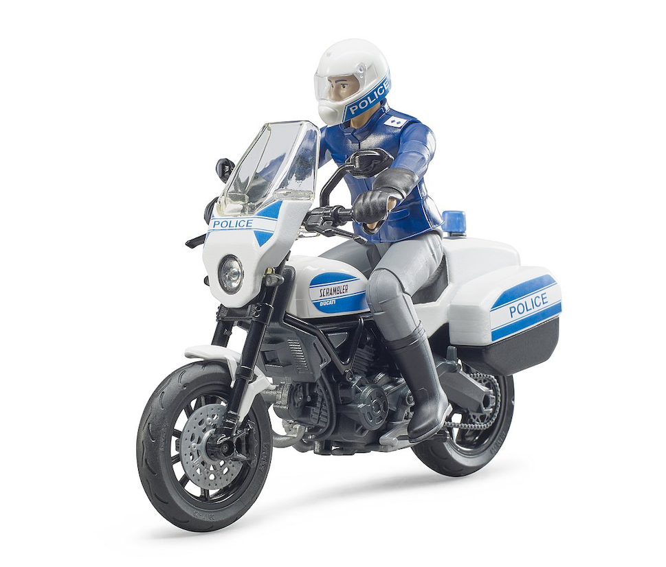 Bworld Scrambler Ducati Police Motorbike with Policeman
