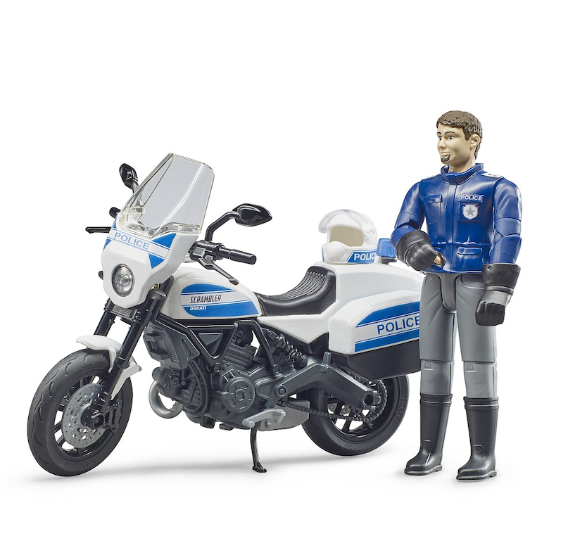 Bworld Scrambler Ducati Police Motorbike with Policeman