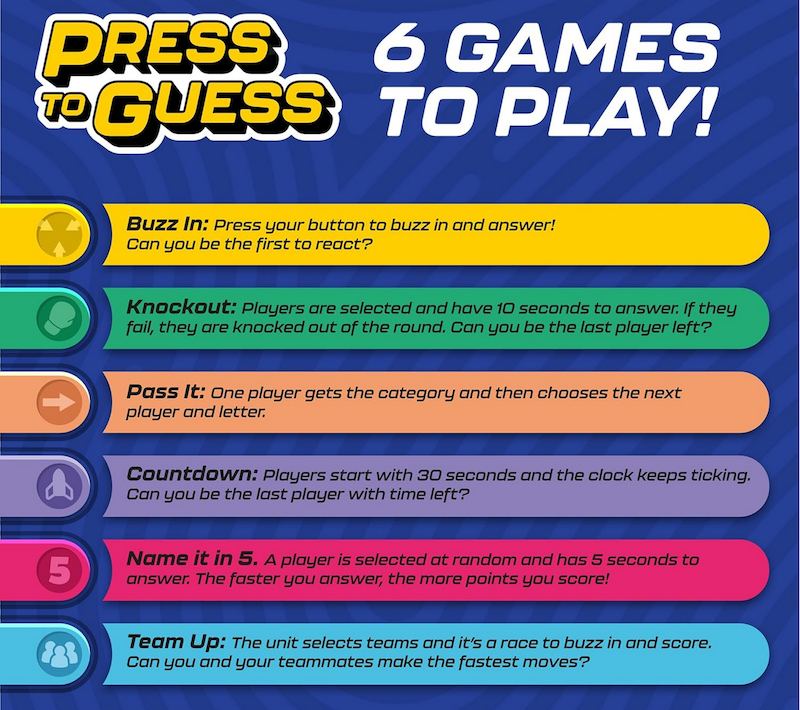 Press to Guess Electronic Party Game