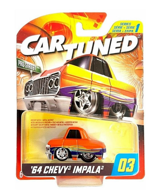 cartuned 64 chevy impala インパラ　チェイスセット Car Tuned - Orange '64 Chevy Impala — Busy Bee Toys