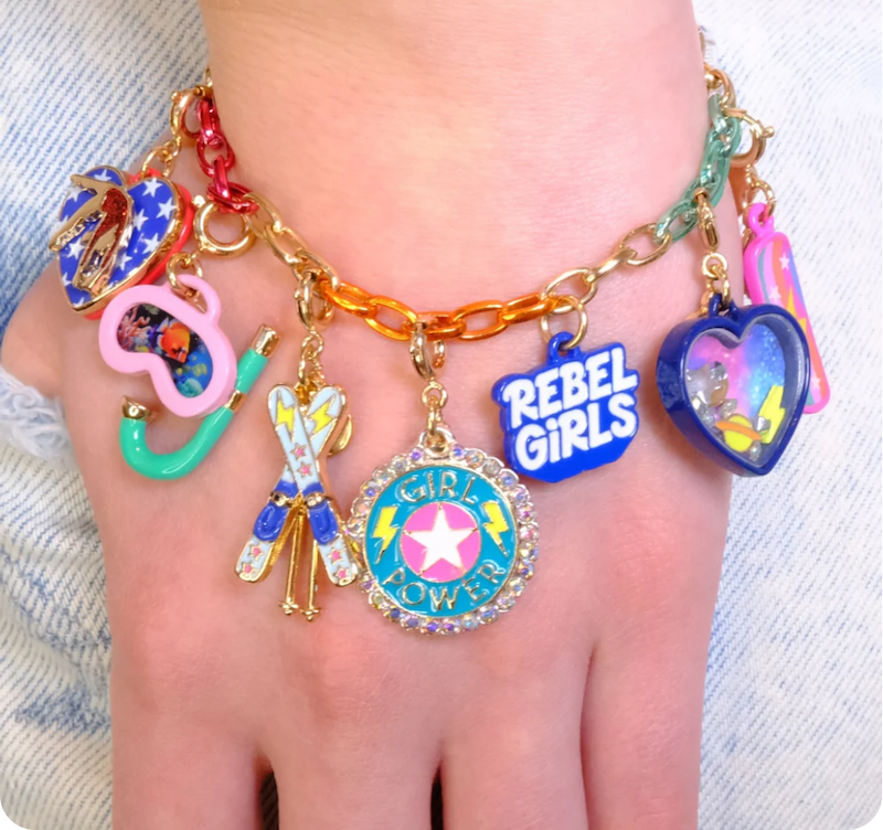 Gold Rebel Girls Girl Power Charm