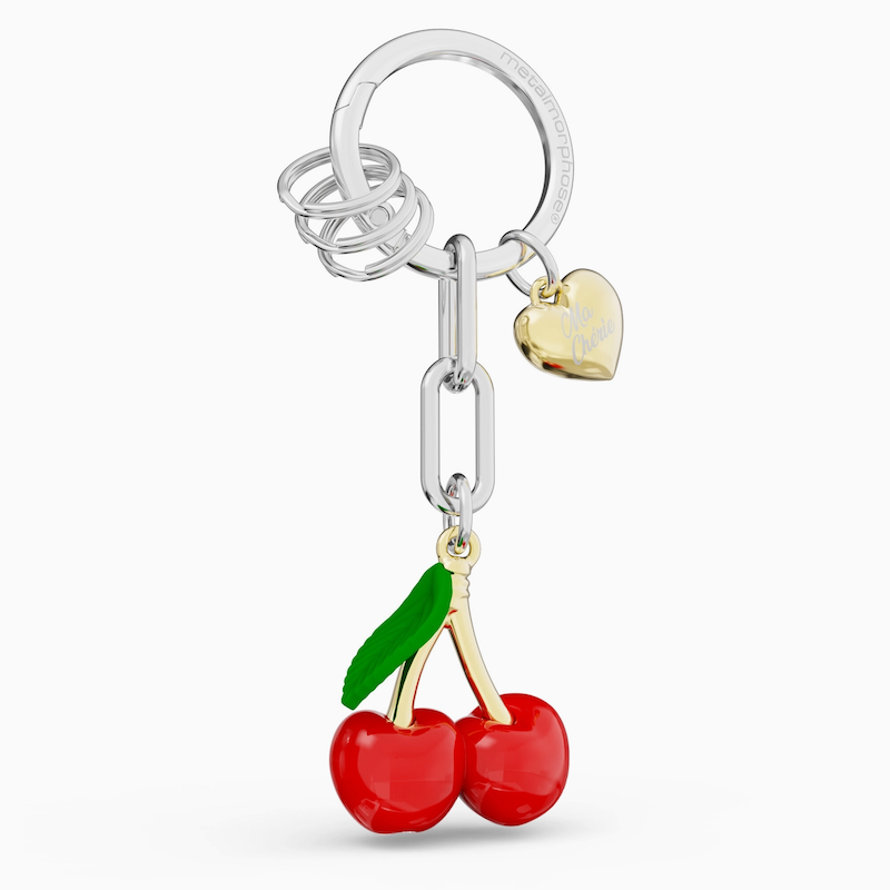 Cherries & Heart Keycharm
