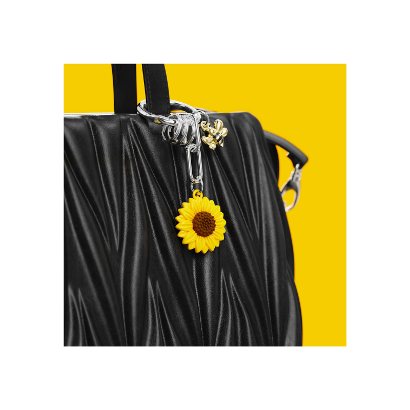Sunflower & Bee Keycharm