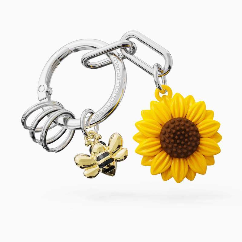 Sunflower & Bee Keycharm