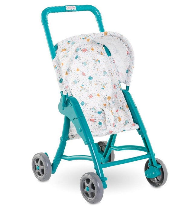 Corolle Baby Doll Stroller with Folding Canopy Teal Busy Bee Toys