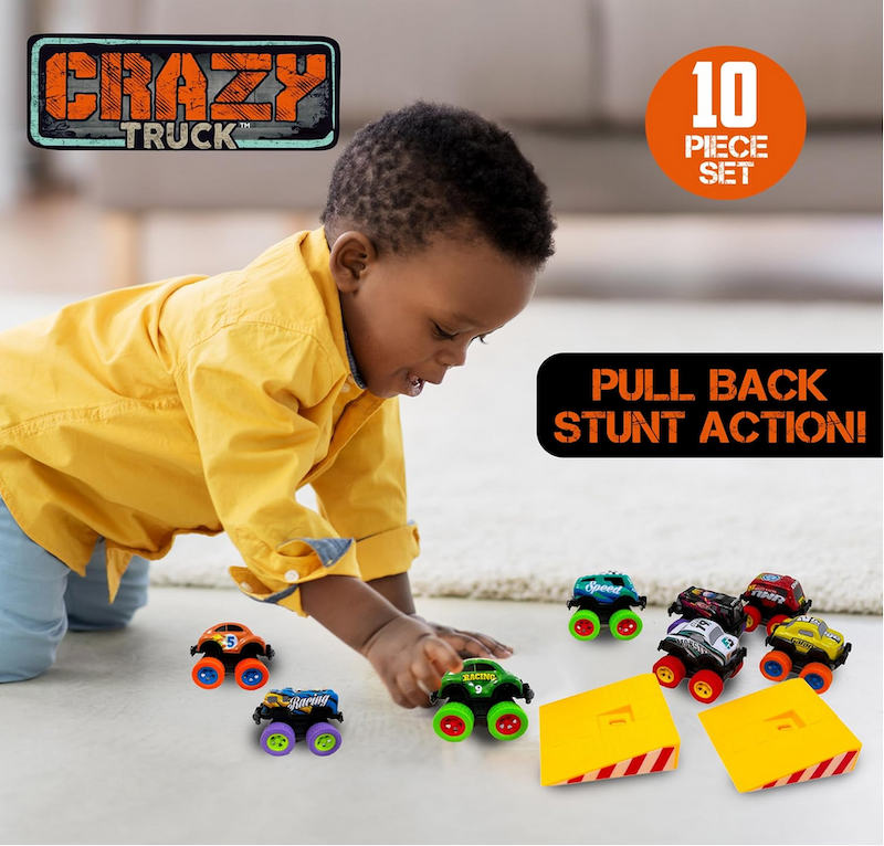 Crazy Truck Die Cast Pull Back Truck Set