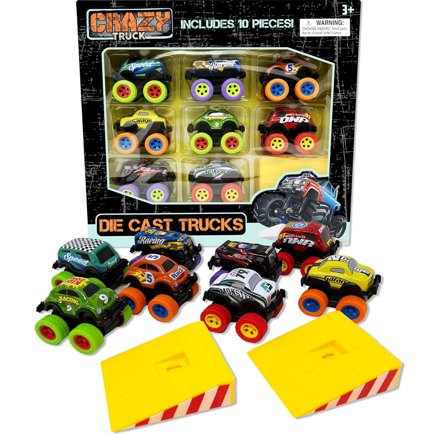 Crazy Truck Die Cast Pull Back Truck Set