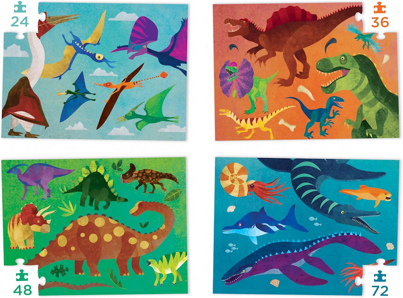 Four Dinosaur Puzzles