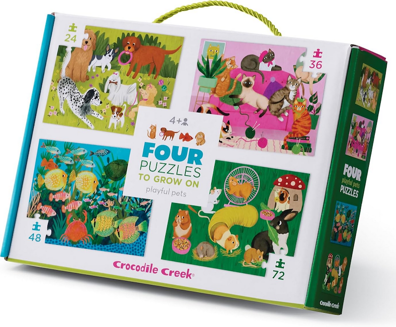Four Playful Pets Puzzles