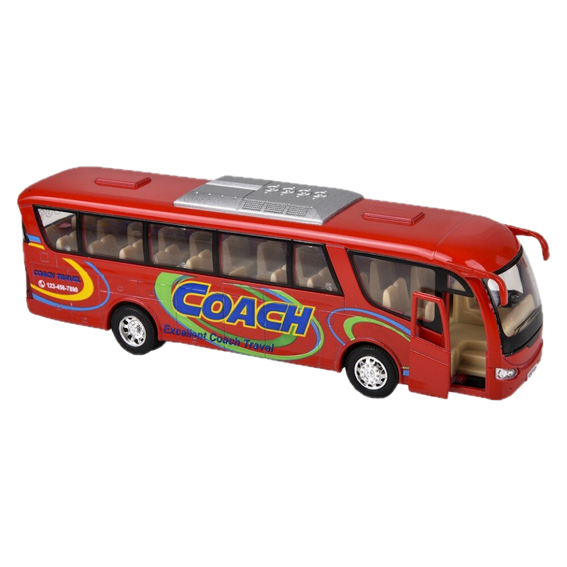 Diecast Pull Back Coach Bus