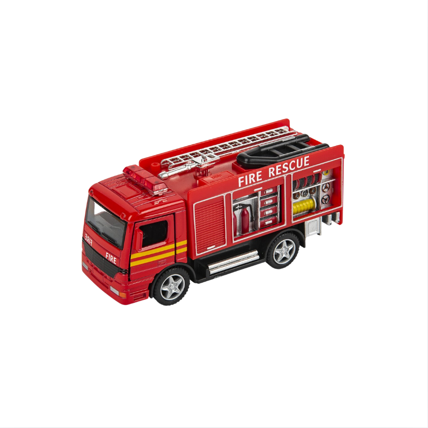 Diecast Pull Back Fire Rescue Engine