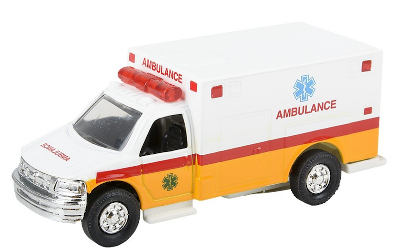 Diecast Pull Back Rescue Ambulance