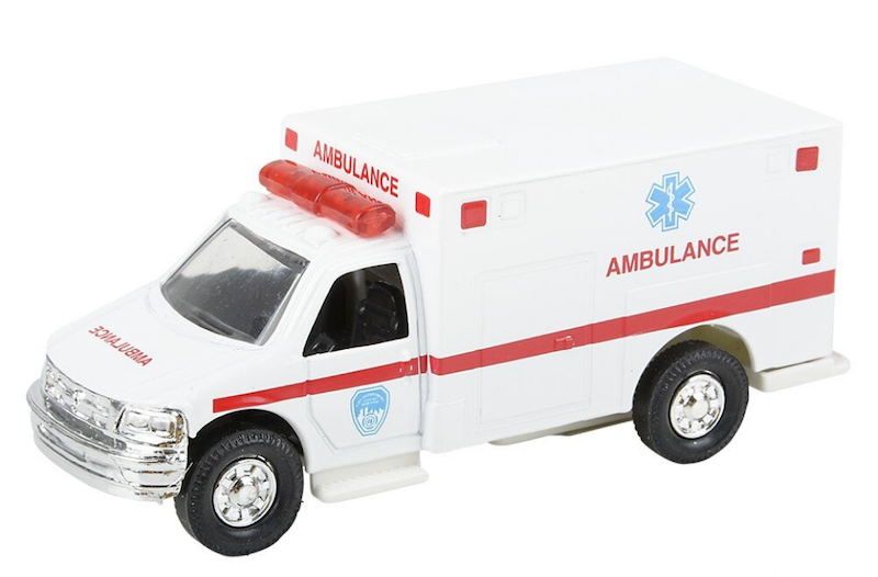 Diecast Pull Back Rescue Ambulance