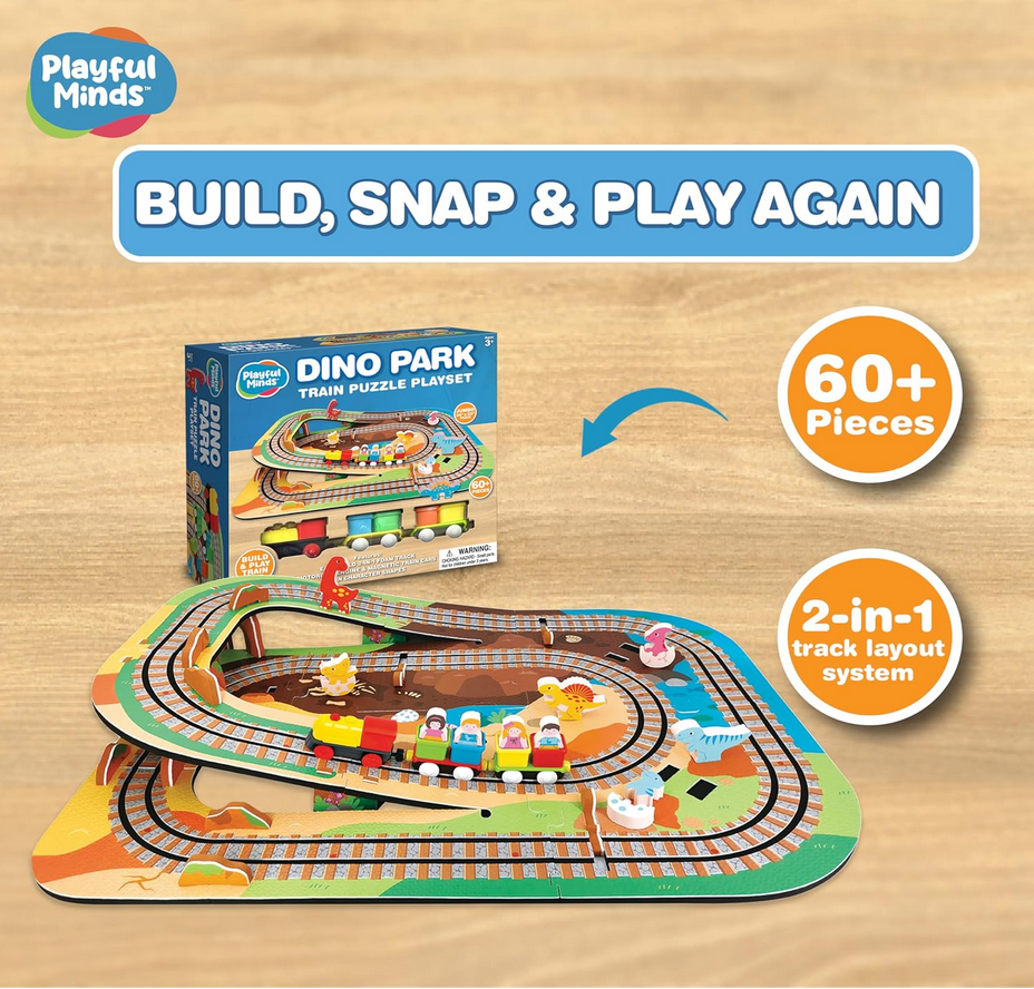 Dino Park Deluxe Train Puzzle Playset