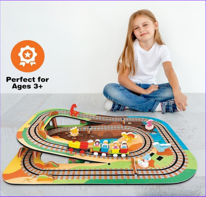 Dino Park Deluxe Train Puzzle Playset