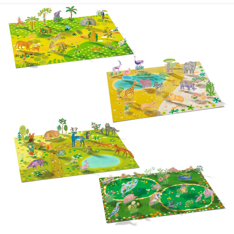 Animals Lift Up Stickers Set