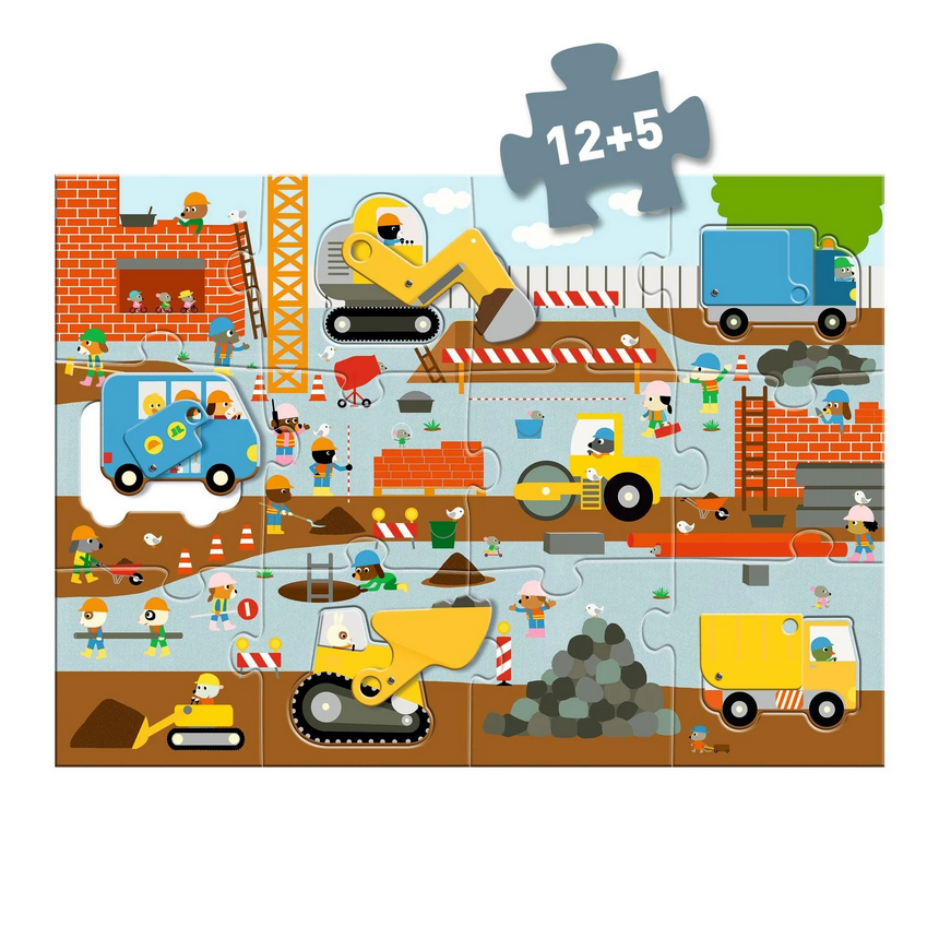 Construction Site Giant Floor Puzzle