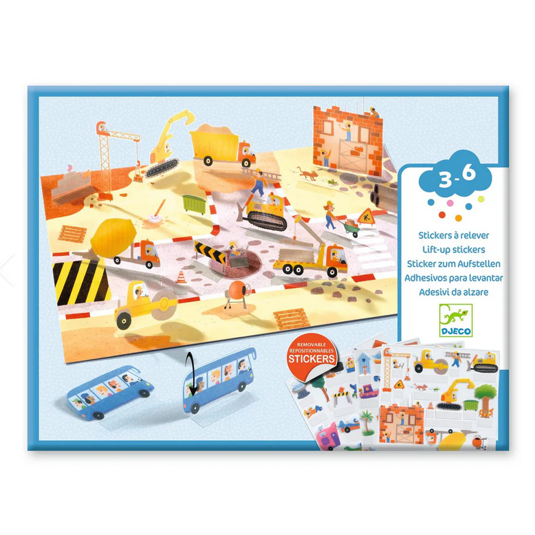 Vehicles Lift Up Stickers Set