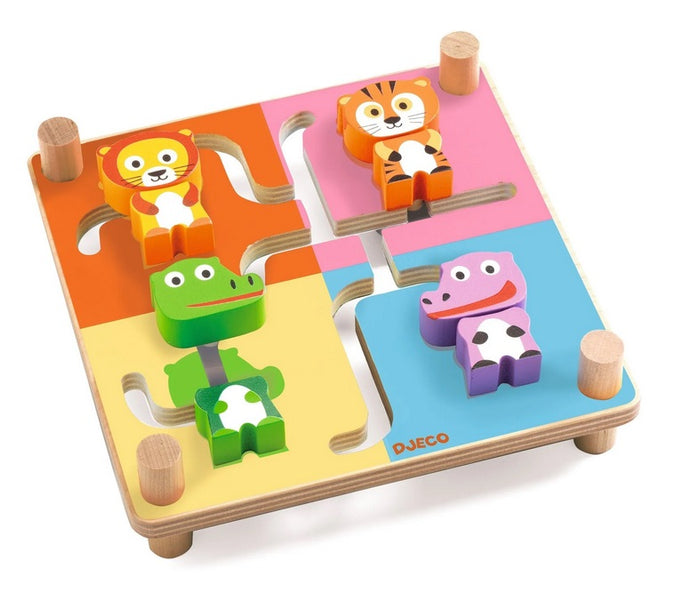 Puzzle en bois 35 pièces : Puzzlo Music - Jeux et jouets Djeco