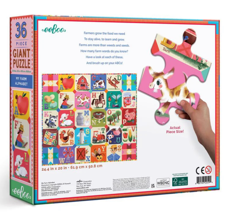 My Farm Alphabet 36 Pc Giant Puzzle