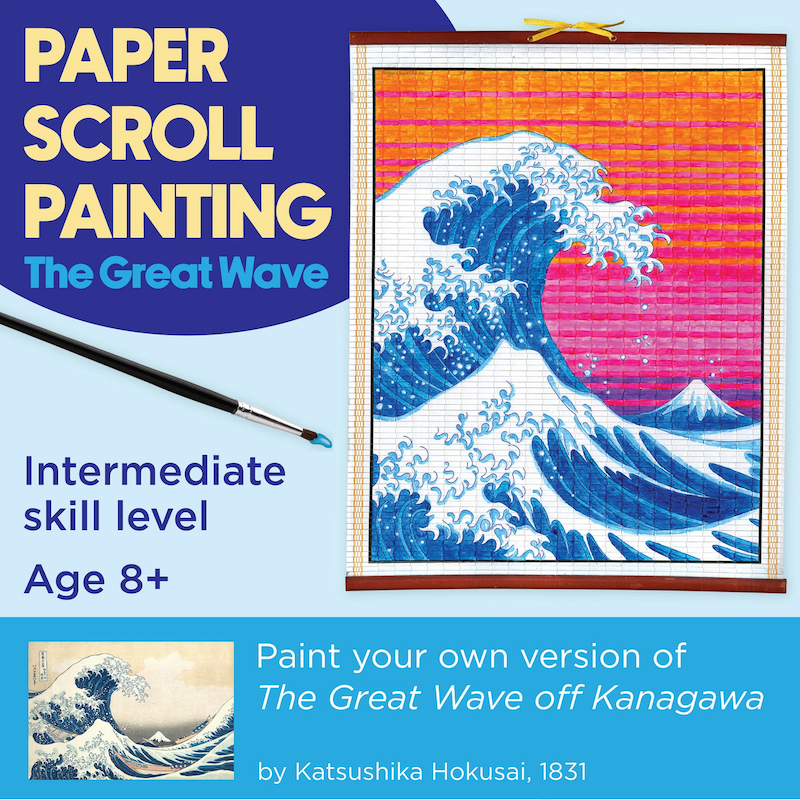 Paper Scroll Painting - The Great Wave