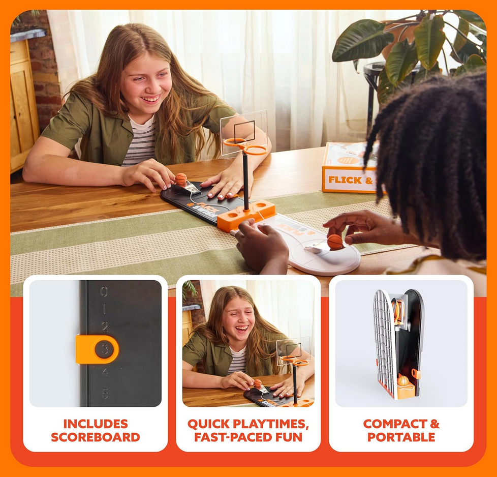 Flick & Swish: Basketball Hook & Ring Game