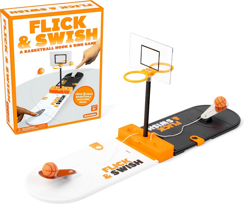 Flick & Swish: Basketball Hook & Ring Game