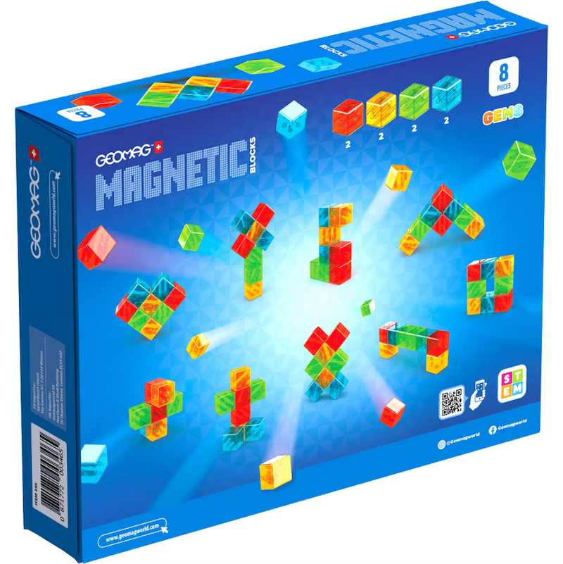 Gems Magnetic Blocks - 8 Pc Set