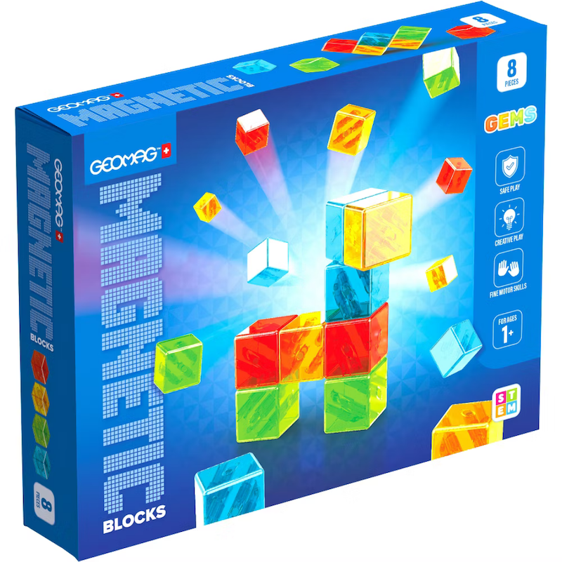 Gems Magnetic Blocks - 8 Pc Set