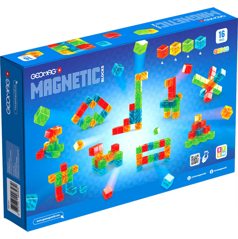 Gems Magnetic Blocks - 16 Pc Set