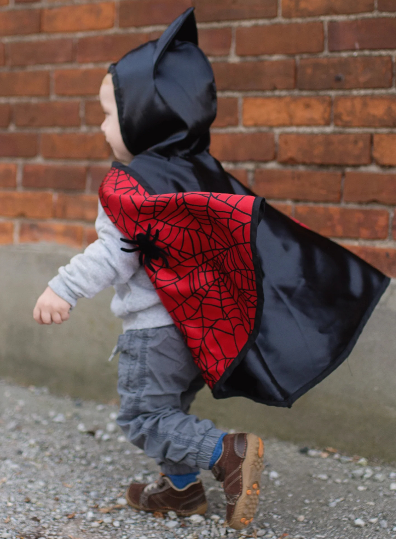 Reversible Spider/Bat Baby Cape, Size 12-24m