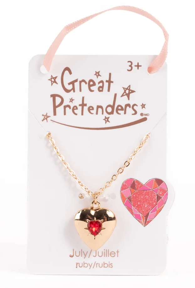 July Birthstone Heart Locket