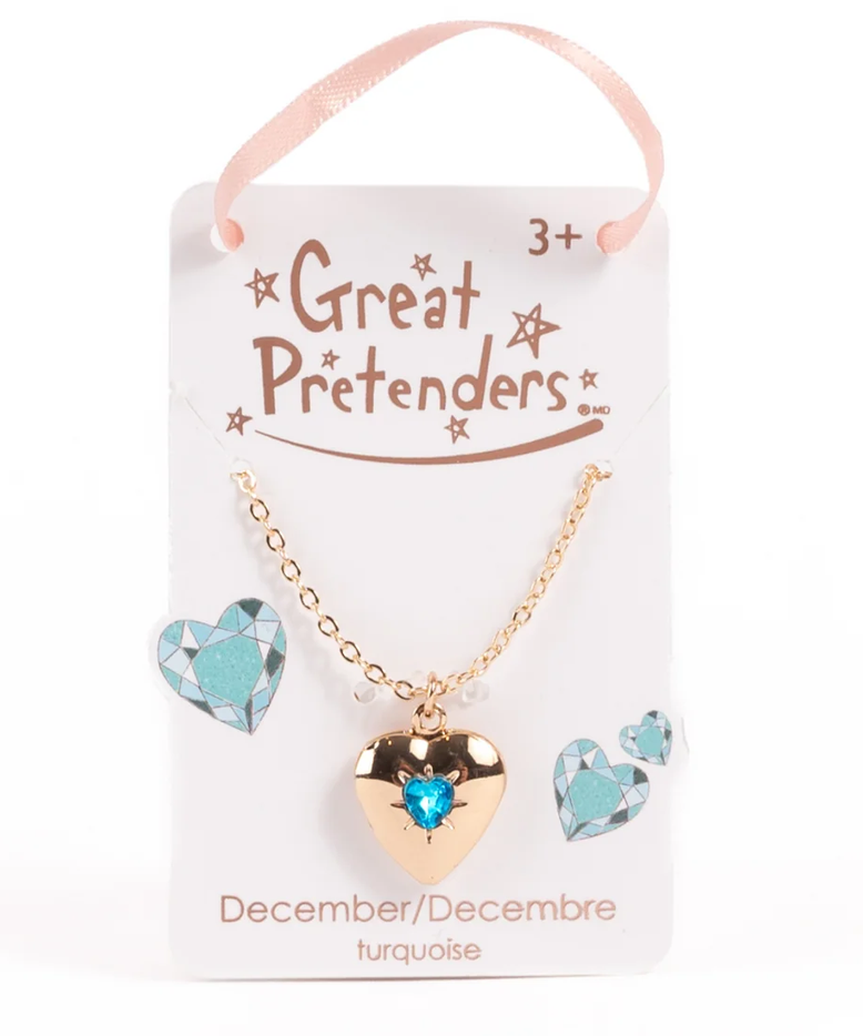 December Birthstone Heart Locket