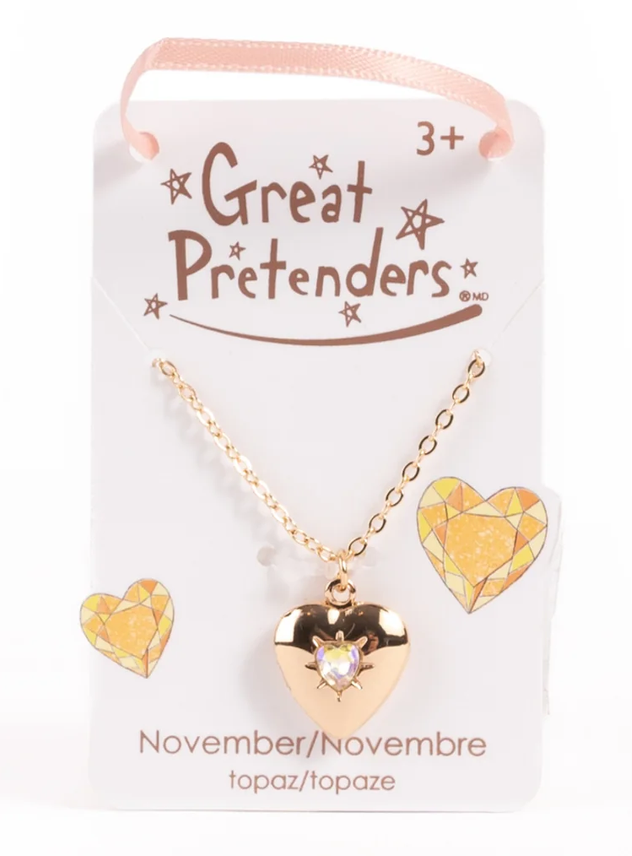 November Birthstone Heart Locket