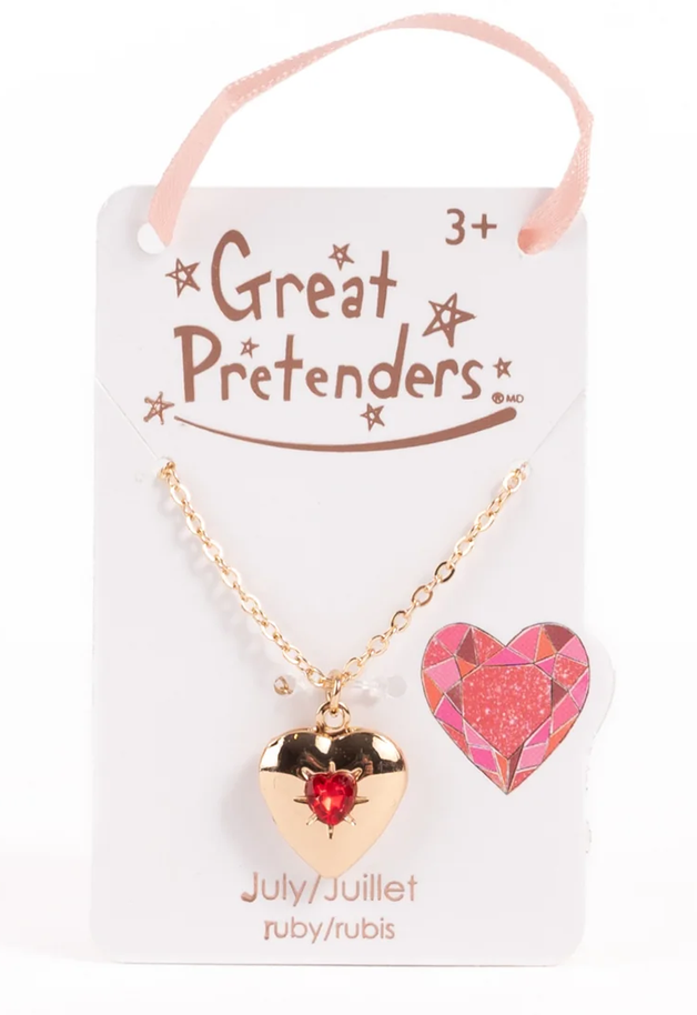 January Birthstone Heart Locket