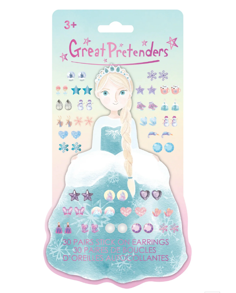 Frosty Sister Sticker Earrings, 30 Pair Set