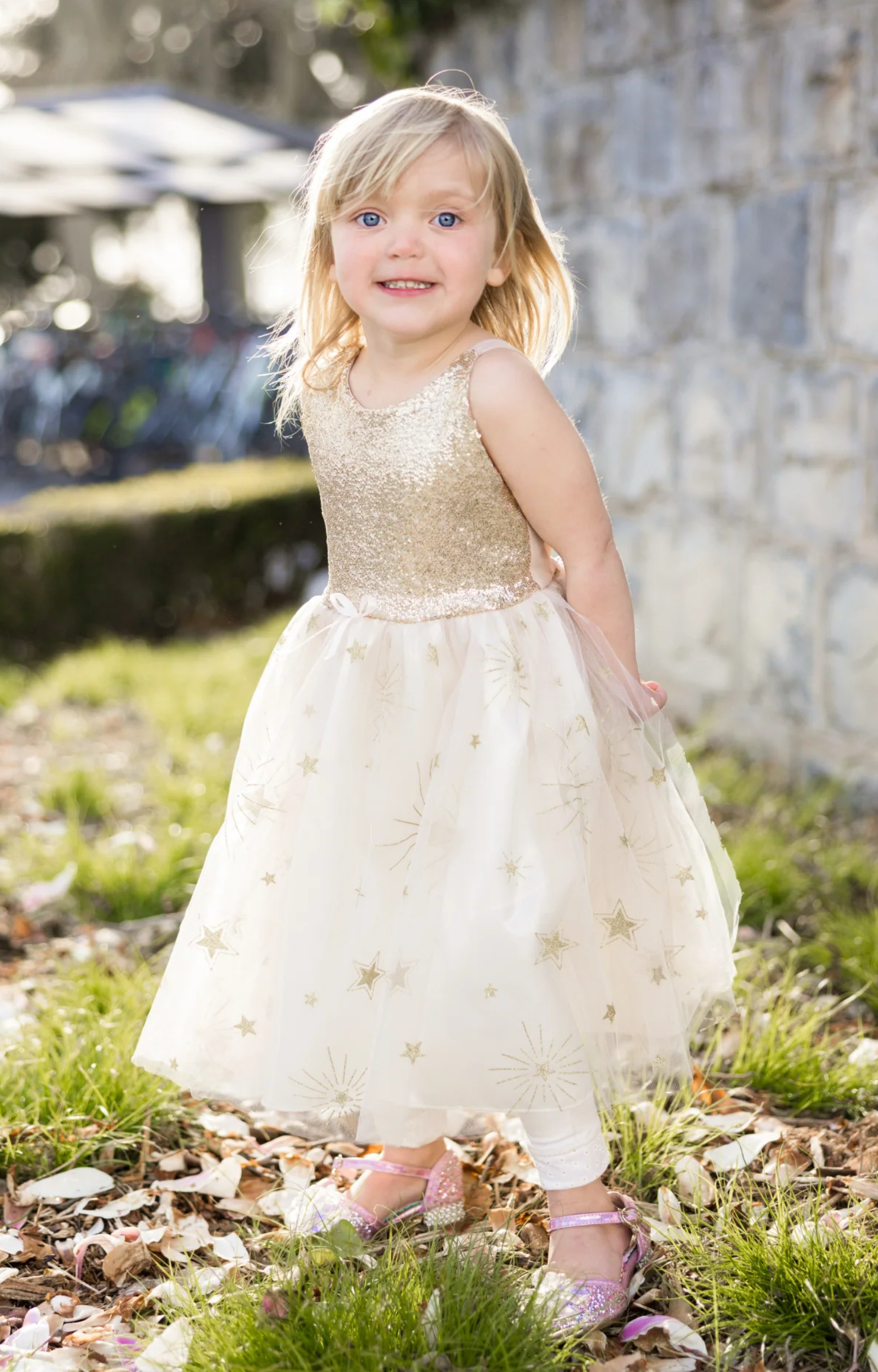 Golden Glam Party Dress, Size 5-6