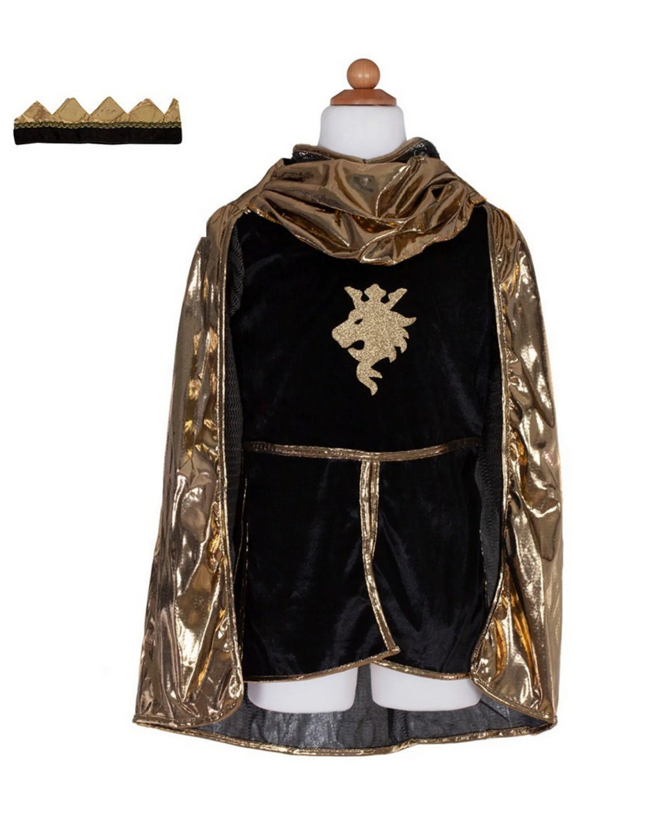 Golden Knight With Tunic, Cape, & Crown, Size 5-6