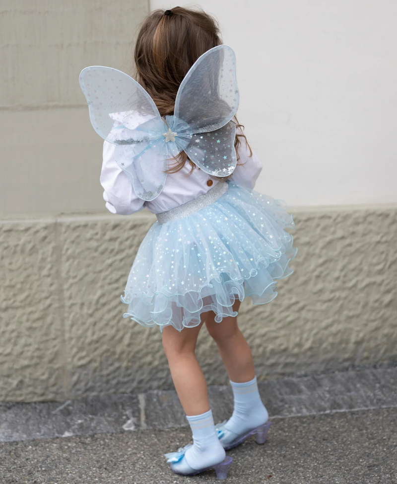 Iridescent Celestial Fairy Wings Tutu & Wand Set, Size 4-6