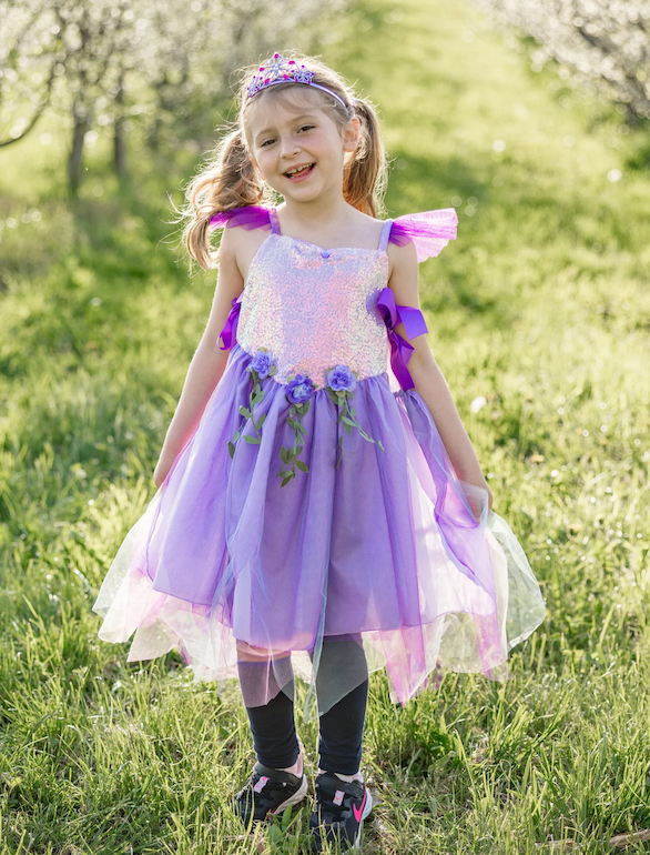 Lilac Sequins Forest Fairy Tunic, Size 5-6