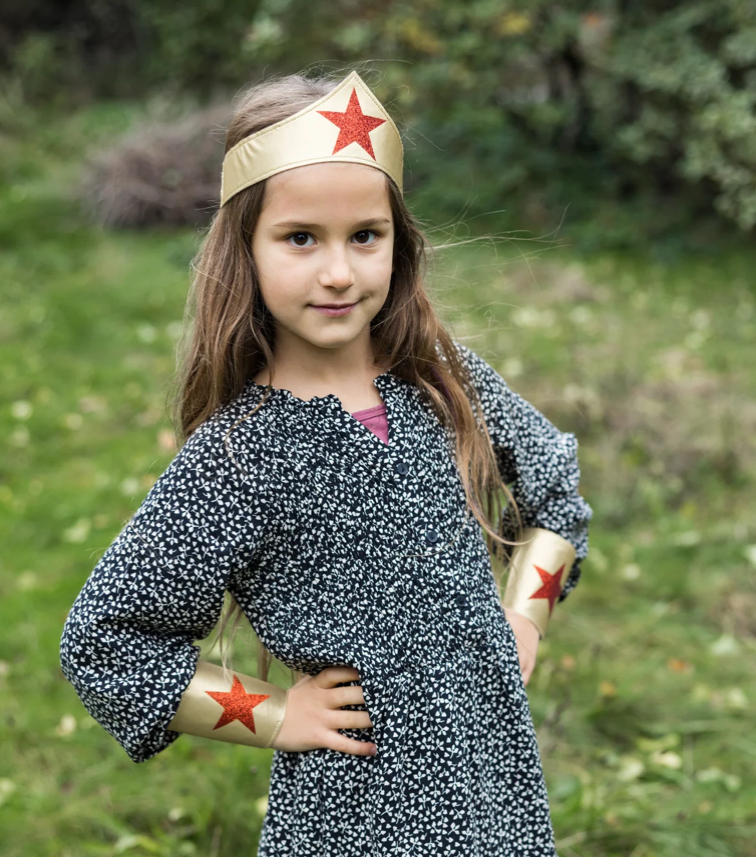 Superhero Girl Headband & Arm Cuffs