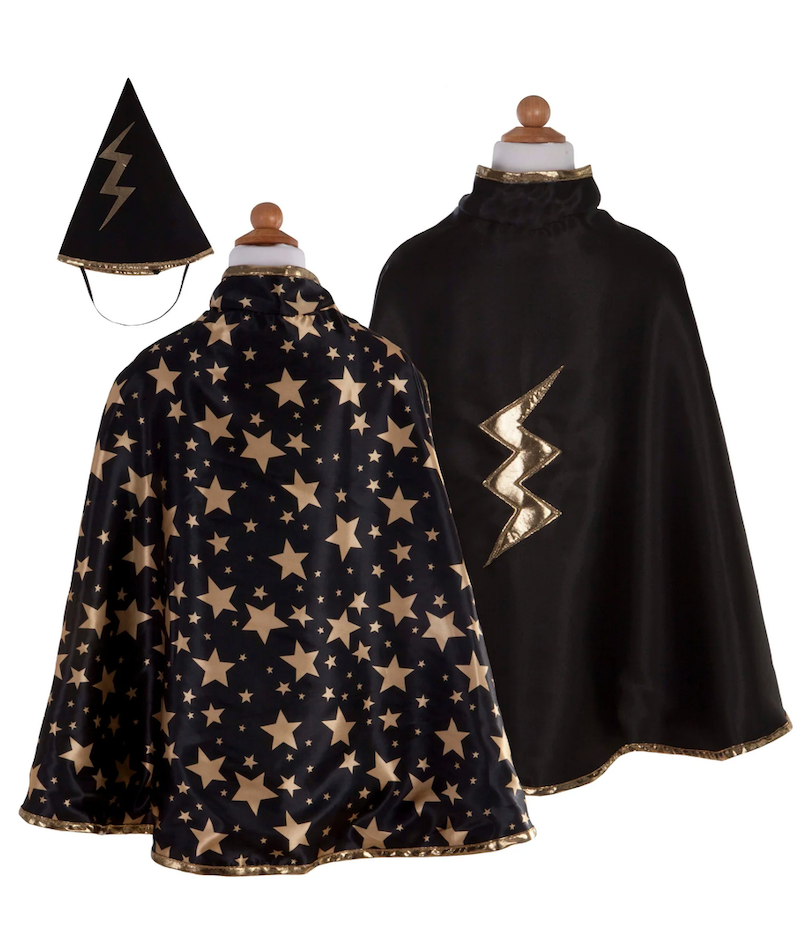Reversible Wizard Cape & Hat, Size 4-6