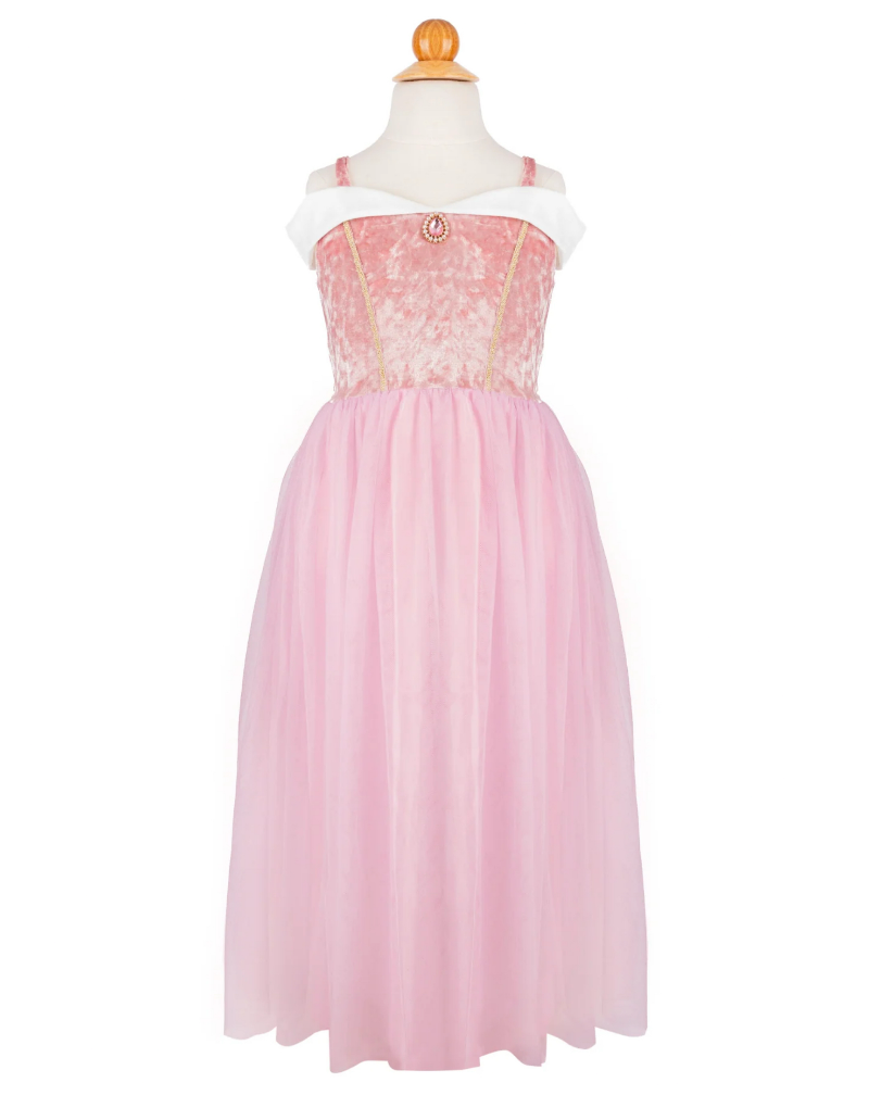 Velvety Soft Sleeping Sweetheart Princess Gown with Arm Warmers, Size 3-4