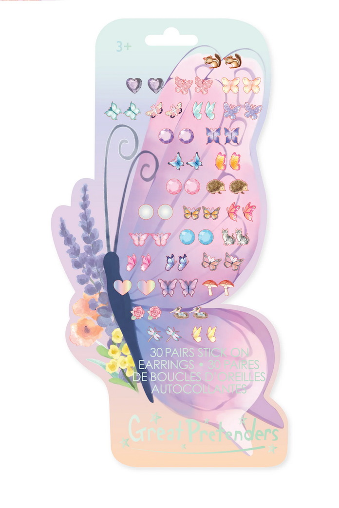 Butterfly Sticker Earrings, 30 Pairs
