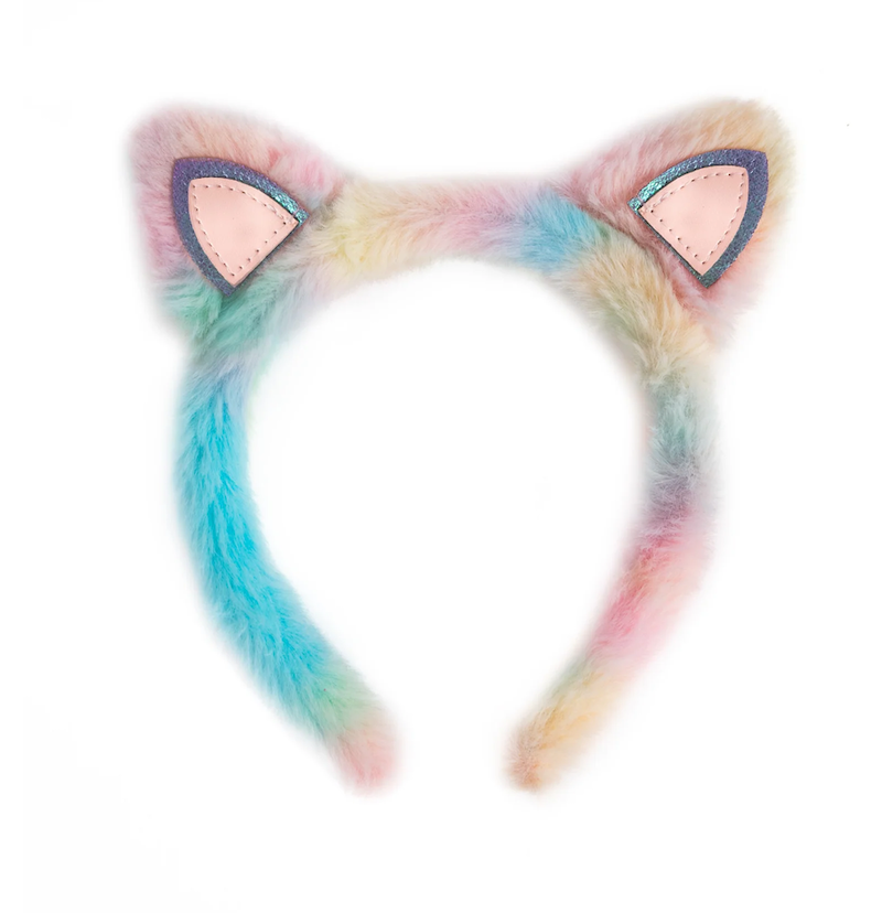 Rainbow Furry Kitty Headband