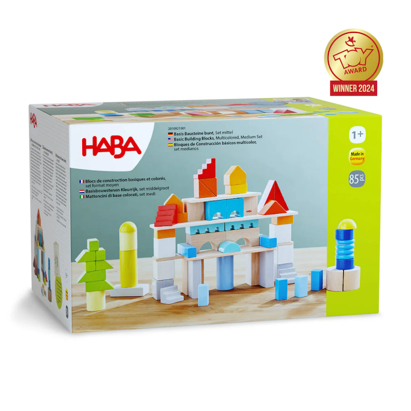 Colored Building Blocks 85 Piece Set