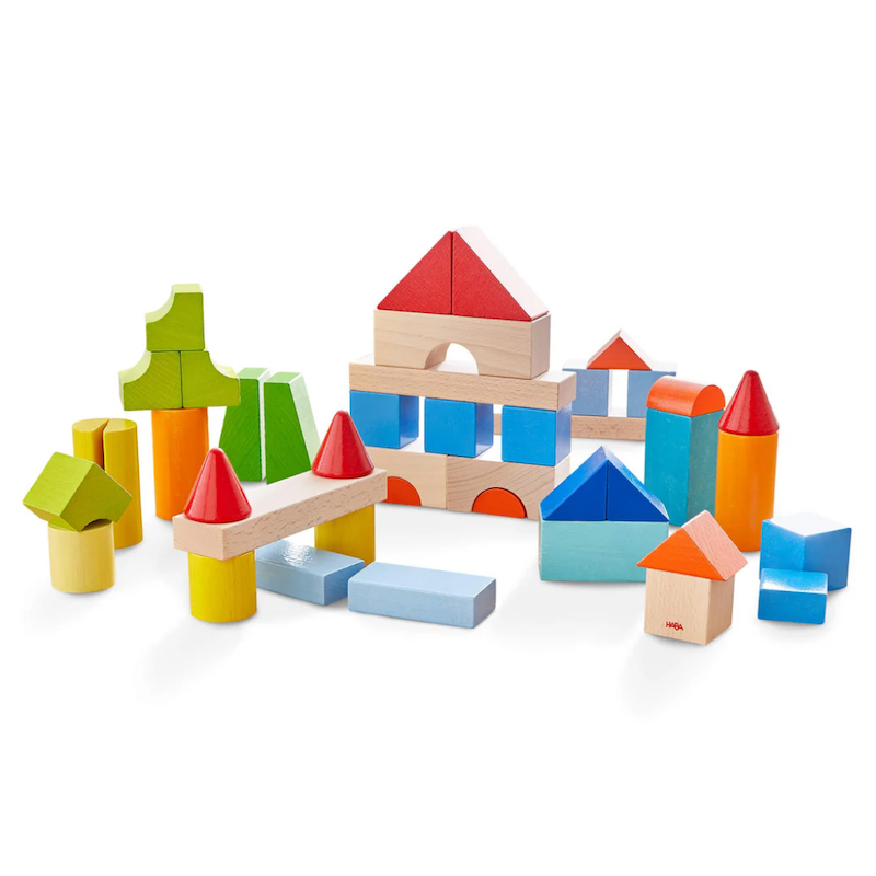 Colored Building Blocks 46 Pc Set